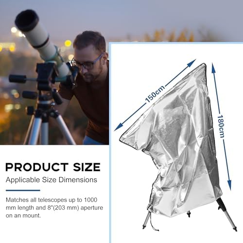 Telescope Cover with Adjustable Drawstring - 376 Inch Diameter