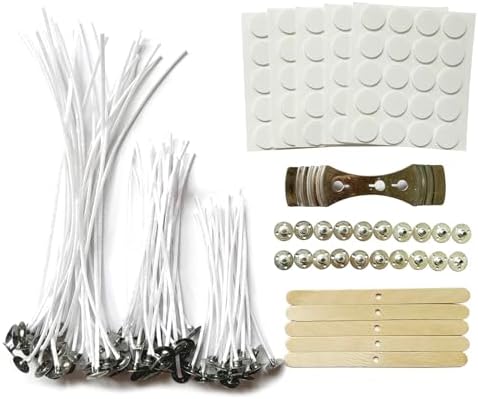 Blsmzlb Candle Wicks Set 30Pcs 4Inch 6Inch 8Inch 100pcs Stickers 5pcs Holder