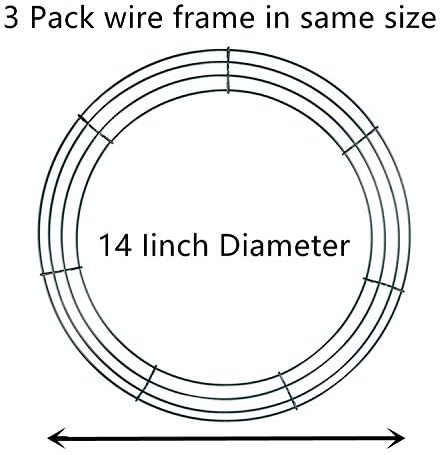 Stark 3 Pack Green Wire Wreath Frames for Crafts