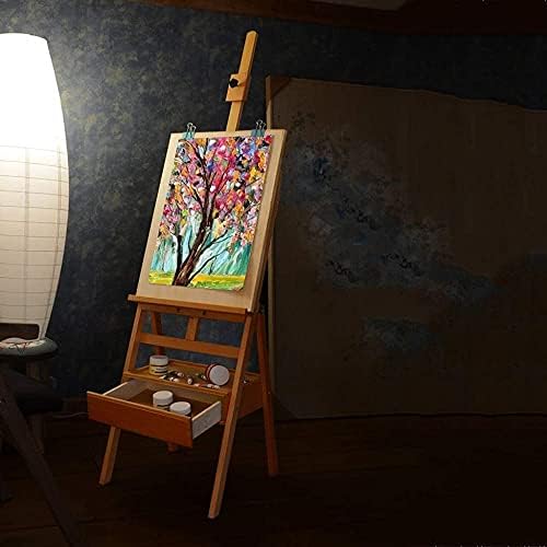 Adjustable Art Easel with Drawer and Polished Surface