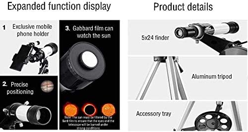 Kids Astronomy Telescope with 70mm Aperture and 400mm AZ Mount