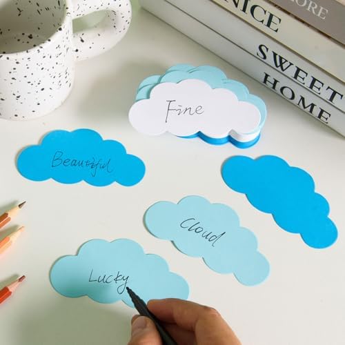 MixTeach 120 Piece Cloud Cutouts for Classroom Decorations