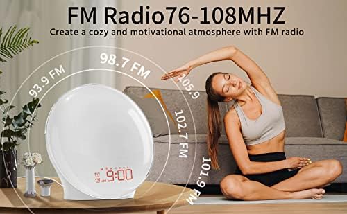 MOMILLA Smart Sunrise Alarm Clock with FM Radio and Sunset Light