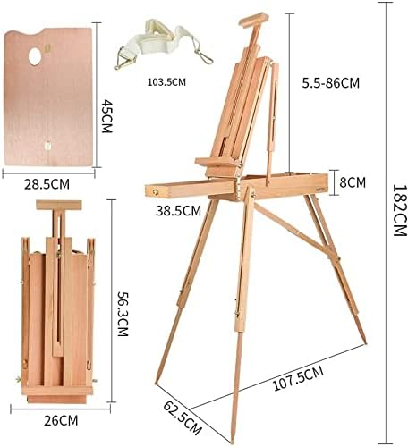 Poster Display Canvas Stand with Drawer Collapsible Easel for Art and Painting