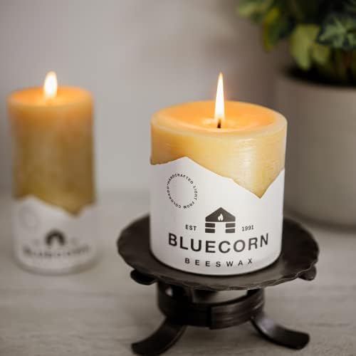 Bluecorn Beeswax 100 Pure Pillar Candles