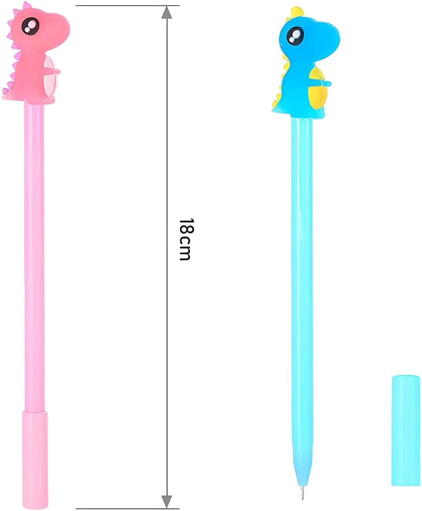 12Pcs Bulk Cute Dinosaur Gel Ink Pens for Kids and Adults