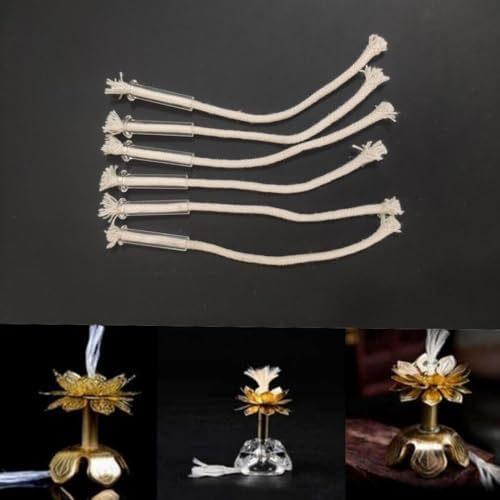6Pcs DIY Torch Wick Holders with Cotton Wicks