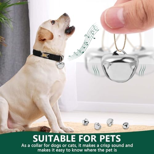 100 Pcs Jingle Bells Bulk Silver 1 Inch