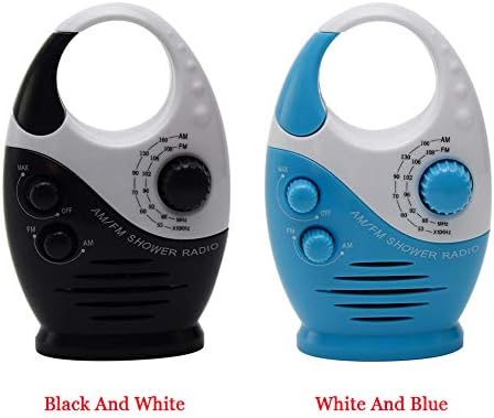Shower Radio with AM FM Waterproof Portable Black