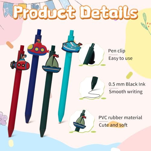 10 Pcs Ship Theme Ballpoint Pens for Kids and Office Use