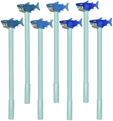 9 PCS Shark Gel Pens Cartoon Design School Office Gift