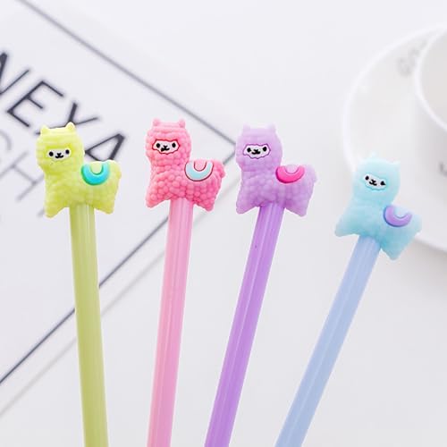 YYaaloa 28pcs Alpaca Shaped Gel Ink Pens 05mm Black