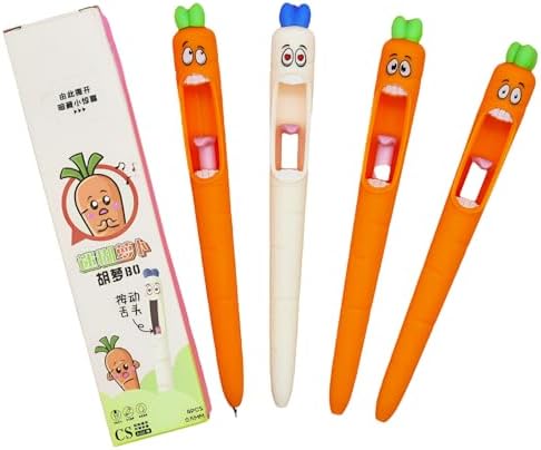 Maydahui 8 Pcs Funny Screaming Carrot Gel Pens