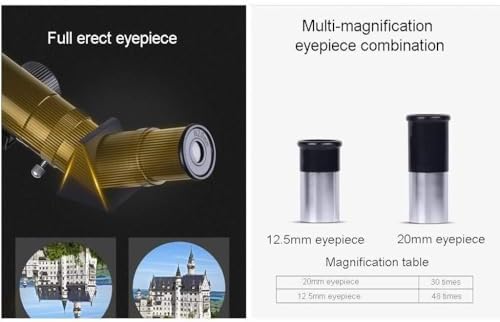 Kids Refractor Telescope 600mm x 50mm with 20mm 125mm Eyepieces