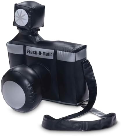 Inflatable Clown Camera Prop Black Silver