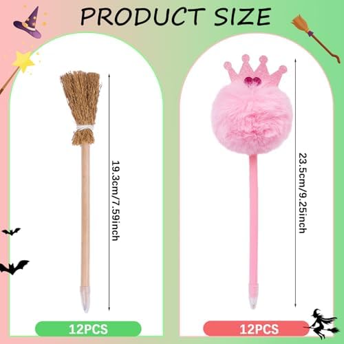24 Piece Witch Party Favors Halloween Decor Pens Set