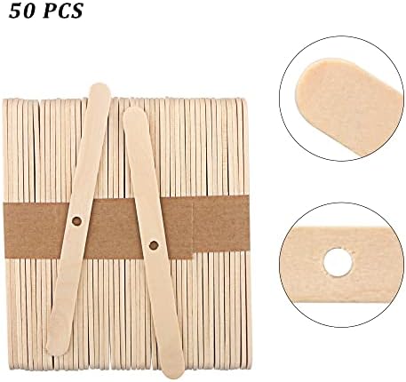 MILIVIXAY 100PCS 10 Inch Hemp Candle Wicks with Tabs and Stickers