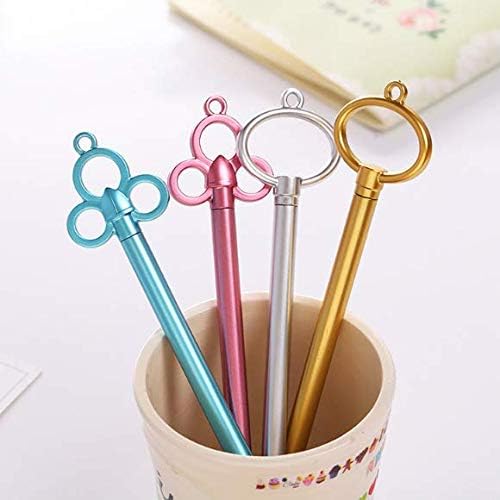 20 Pieces Novelty Key Gel Ink Pens Retro Style Black Ink Fine Point