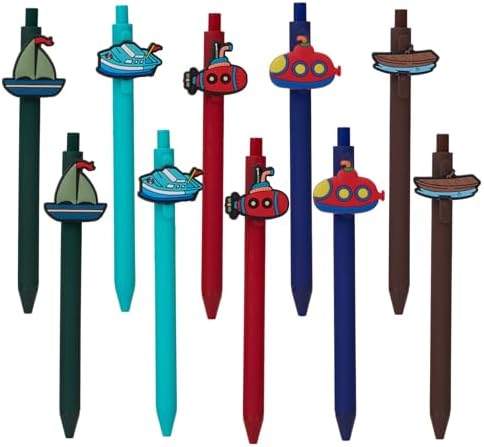 10 Pcs Ship Theme Ballpoint Pens for Kids and Office Use