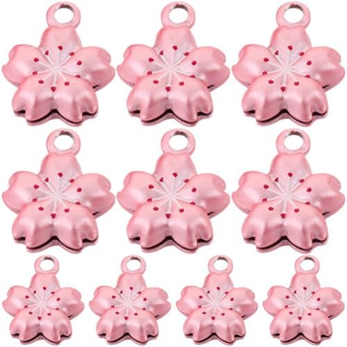 10 Pcs Cherry Blossom Bells For DIY Jewelry And Crafts