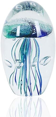 Eustuma Hand Blown Glass Jellyfish Ornament