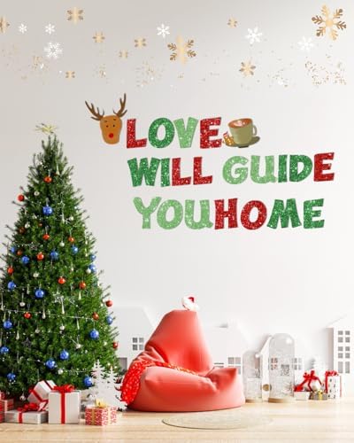 216 Pcs Christmas Glitter Bulletin Board Letters Decorations