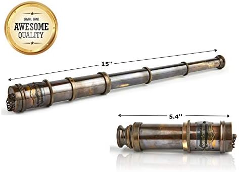 Handmade Antique Brass Telescope Replica 15 Inch