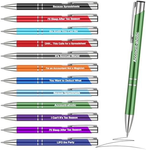24 Pcs Funny Accountant Pens with Quotes
