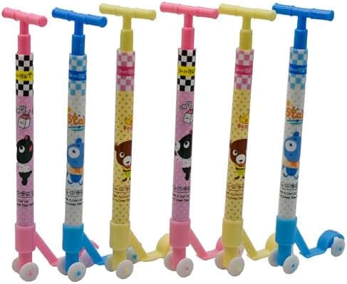 Maydahui 12 PCS Scooter Shape Ballpoint Pens with Animal Print