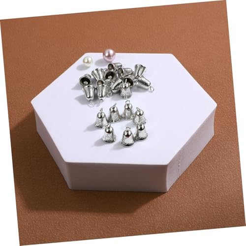 NUOBESTY 20pcs Silver Bells Charms Mini Jingle Bells for Jewelry Crafts