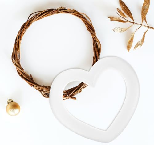 2PCS Foam Heart Rings DIY Craft Supplies Christmas Decor