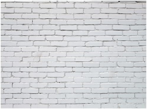 10x8 ft White Brick Wall Photo Backdrop