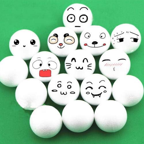 Crafare 4 Inch White Craft Foam Balls 24Pcs for Crafts and Projects