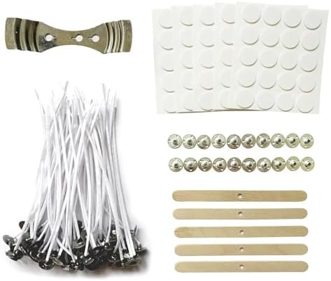 6 Inch Candle Wicks Set with Stickers and Holder
