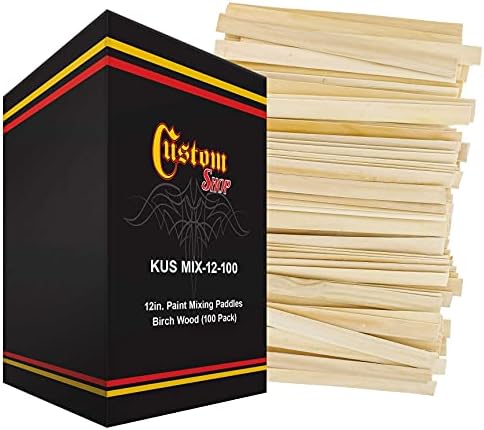 Custom Shop Paint Sticks - 100 Sticks 12 Inch Premium Wood Stirrers