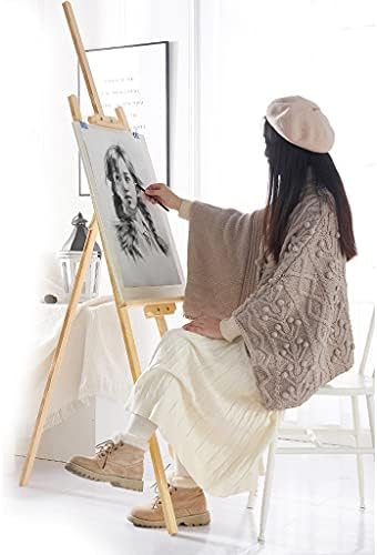 Strong and Durable Wooden H-Frame Studio Easel with Carry Handle