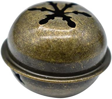 Maydahui 60 PCS Bronze Jingle Bells with Star and Snowflake Designs