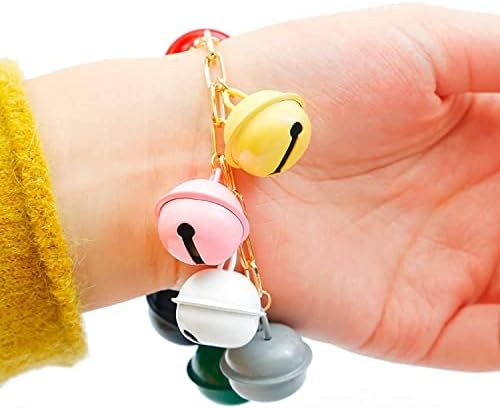 100 Pack Colorful Metal Christmas Jingle Bells 14mm