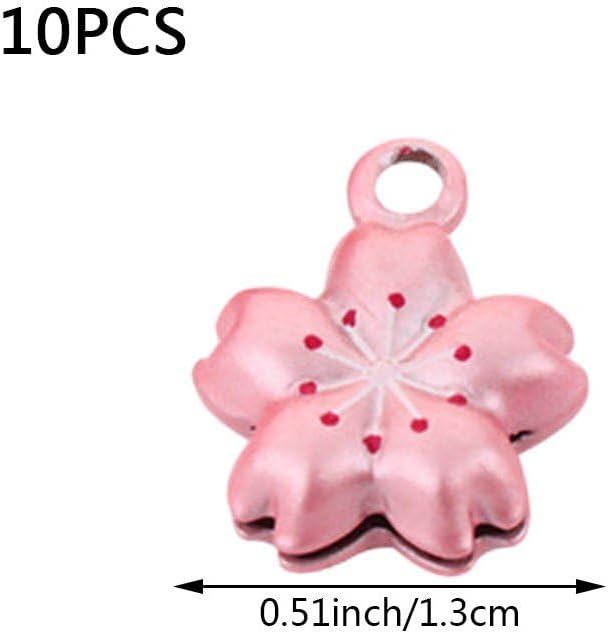 10 Pcs Cherry Blossom Bells For DIY Jewelry And Crafts