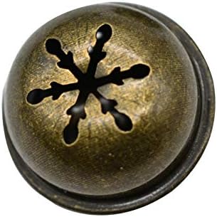 Maydahui 60 PCS Bronze Jingle Bells with Star and Snowflake Designs