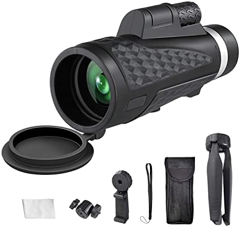 80x100 High Power Monocular with Tripod Smartphone Adapter