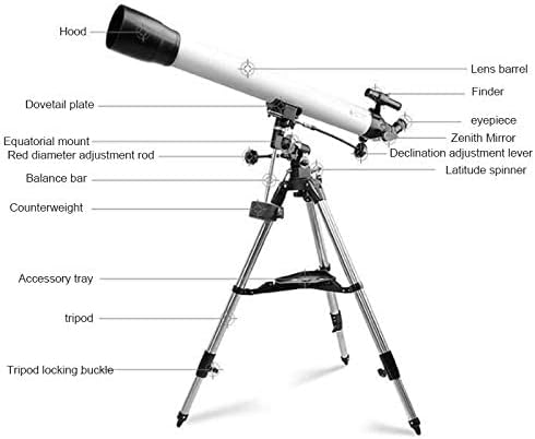 Ultra HD 80mm Aperture Refractor Telescope Portable Travel Scope with Finder