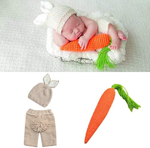 Newborn Baby Easter Carrot Rabbit Posing Prop Set