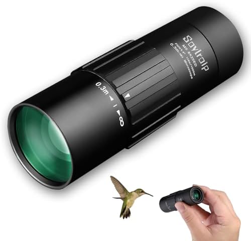 8x25 Compact Waterproof Monocular for Adults