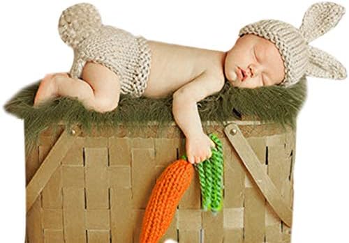 Newborn Baby Easter Carrot Rabbit Posing Prop Set