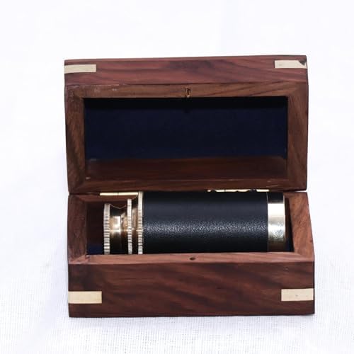 Brass 6 Inch Handheld Telescope Nautical Pirate Spyglass for Adventure Navigation