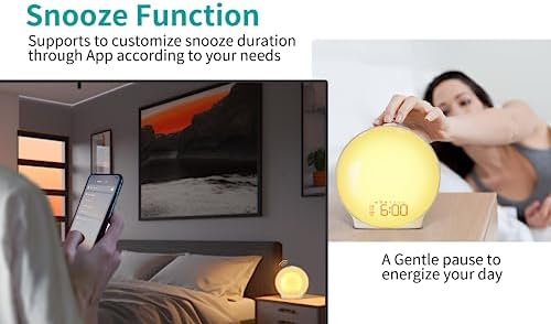 MOMILLA Smart Sunrise Alarm Clock with FM Radio and Sunset Light