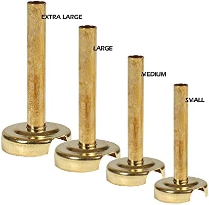 Ner Mitzvah Gold Wick Holder Set - 9 Holders and 50 Wicks