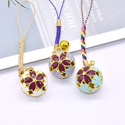 EXCEART Japanese Cherry Blossom Decorative Bells for Jewelry Making