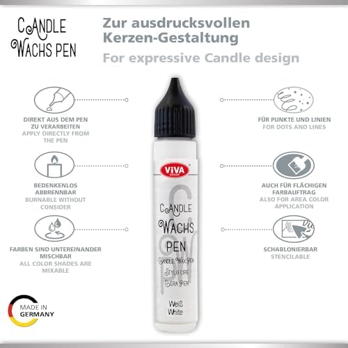 LM-Kreativ Rainbow Candle Painting Kit - 6 Pens for DIY Candle Art